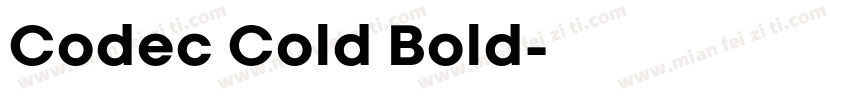 Codec Cold Bold字体转换
